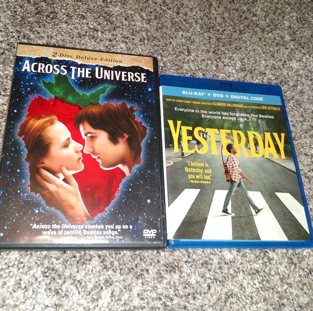 The Beatles 2 Movie DVDs + Blu-Ray Bundle